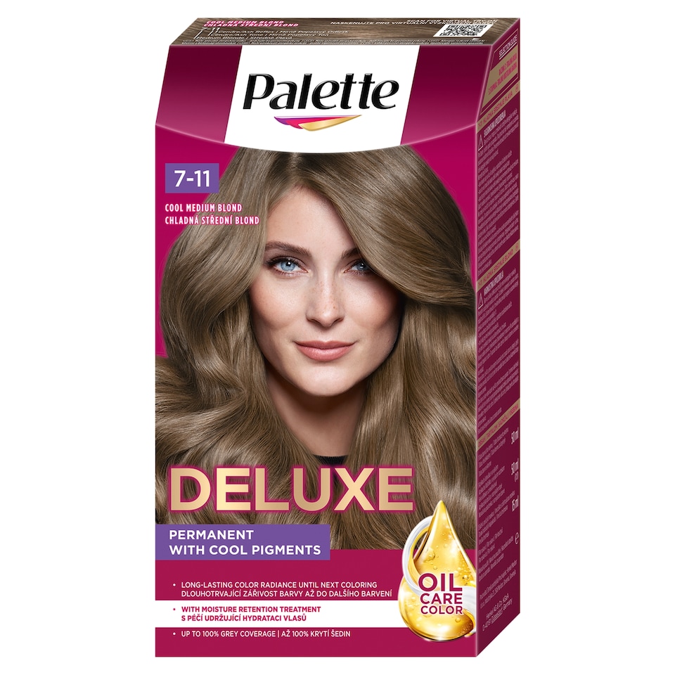 Palette Deluxe 7-11 hűvös középszőke tartós hajfesték    1. kép