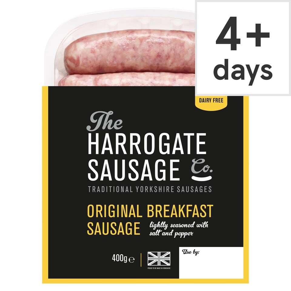 The Harrogate Sausage Co. Breakfast Sausages 400G Tesco Groceries