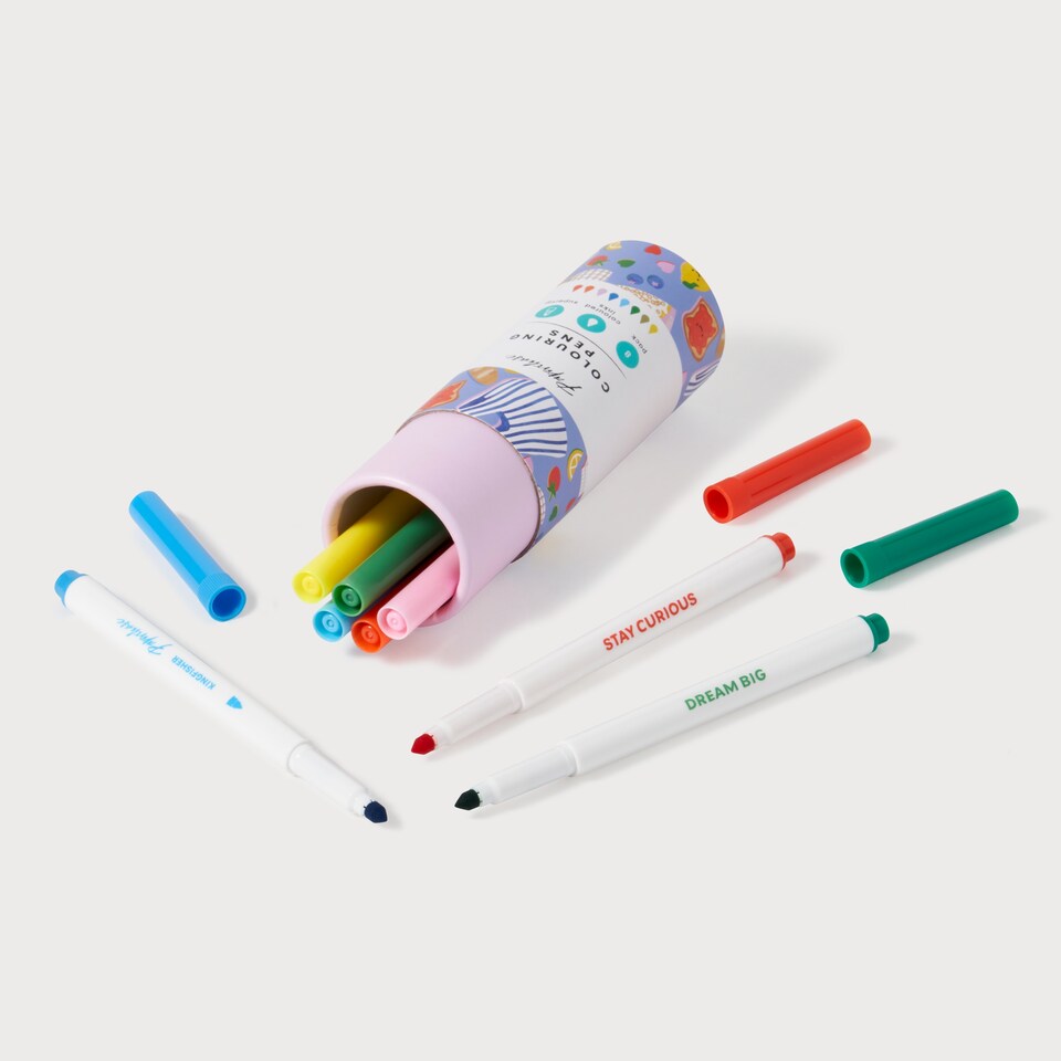 image 1 of Paperchase Deli 8 Pack Colouring Pens