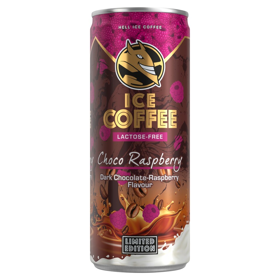image 1 of HELL Ice Coffee UHT Chocolate and Raspberry Flavoured Low-Fat Lactose-Free Drink 250 ml