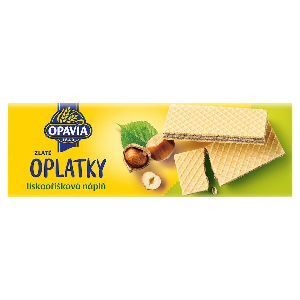 Opavia Oplatky Zlaté lískooříšková náplň 146g