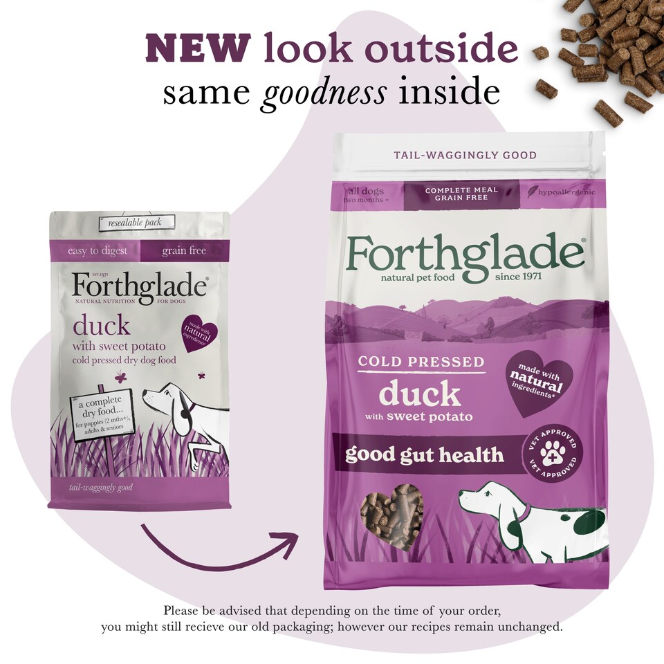 image 1 of Forthglade Coldpressed Grain Free Duck dog Food 2kg