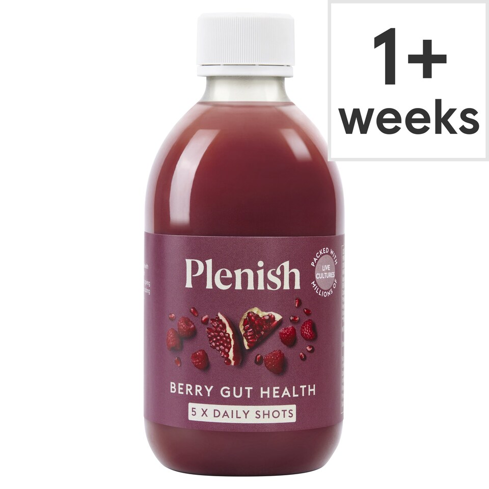 Plenish 5 Shots Berry Gut Health 300Ml Tesco Groceries