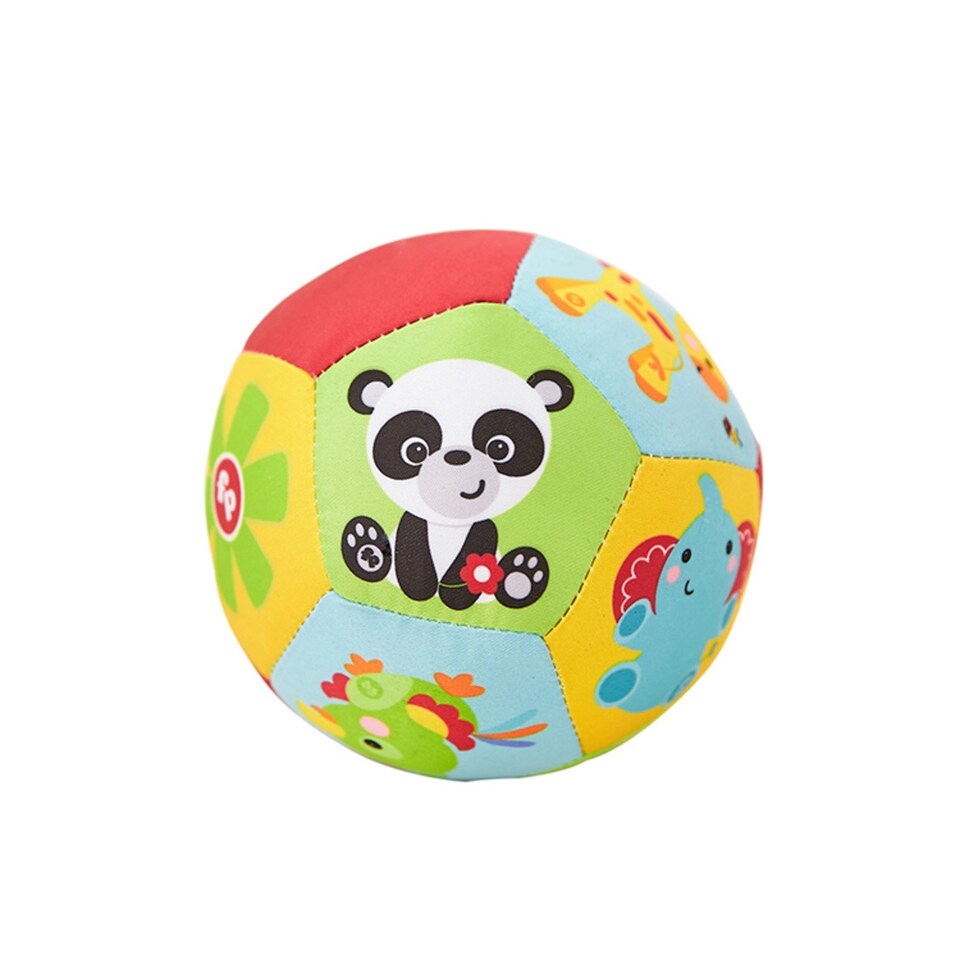 Plyšový chrastící míček pro miminka 10 cm