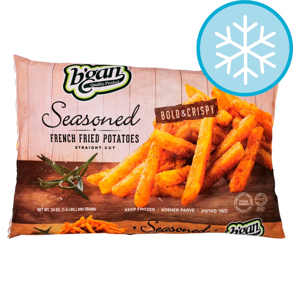 B'gan Seasoned French Fried potatoes straight cut 680g