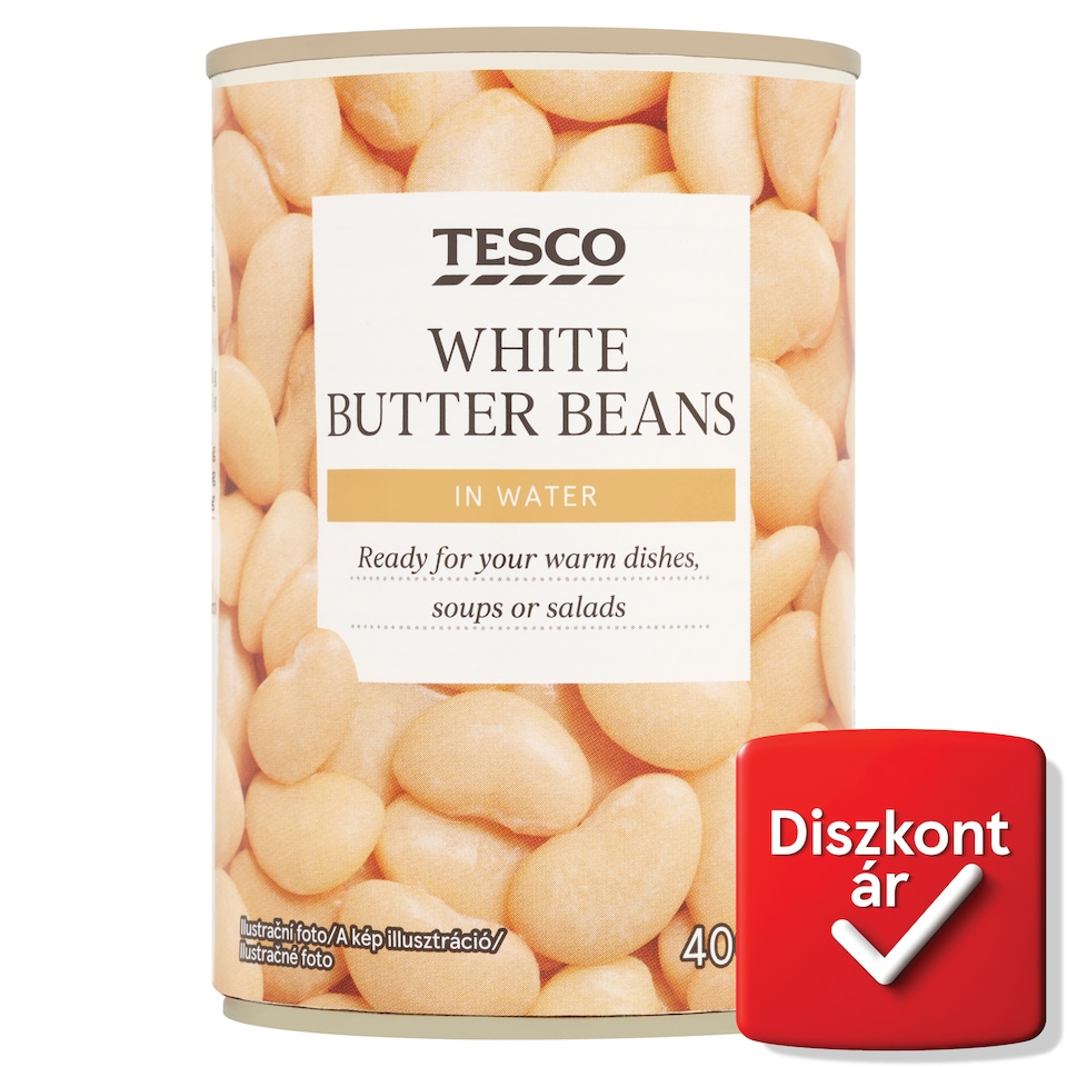 Tesco fehér vajbab vizes lében 400 g