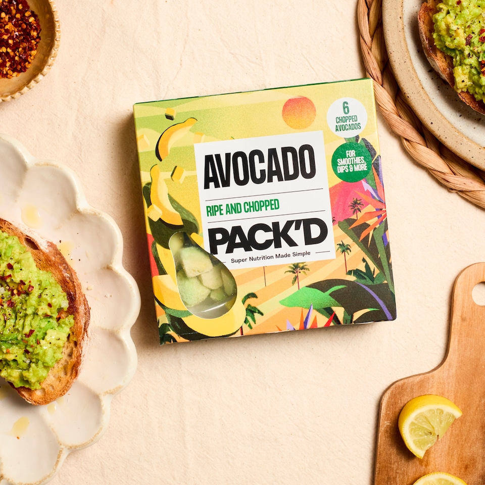 image 1 of PACK'D Ripe & Chopped Frozen Avocado 300g