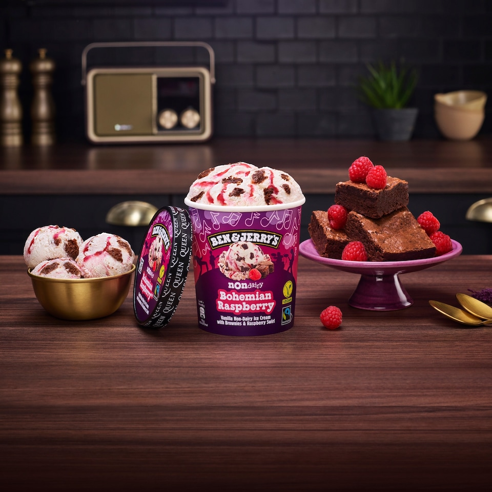 image 1 of Ben & Jerry's Bohemian Raspberry Non Dairy Ice Cream 465ml