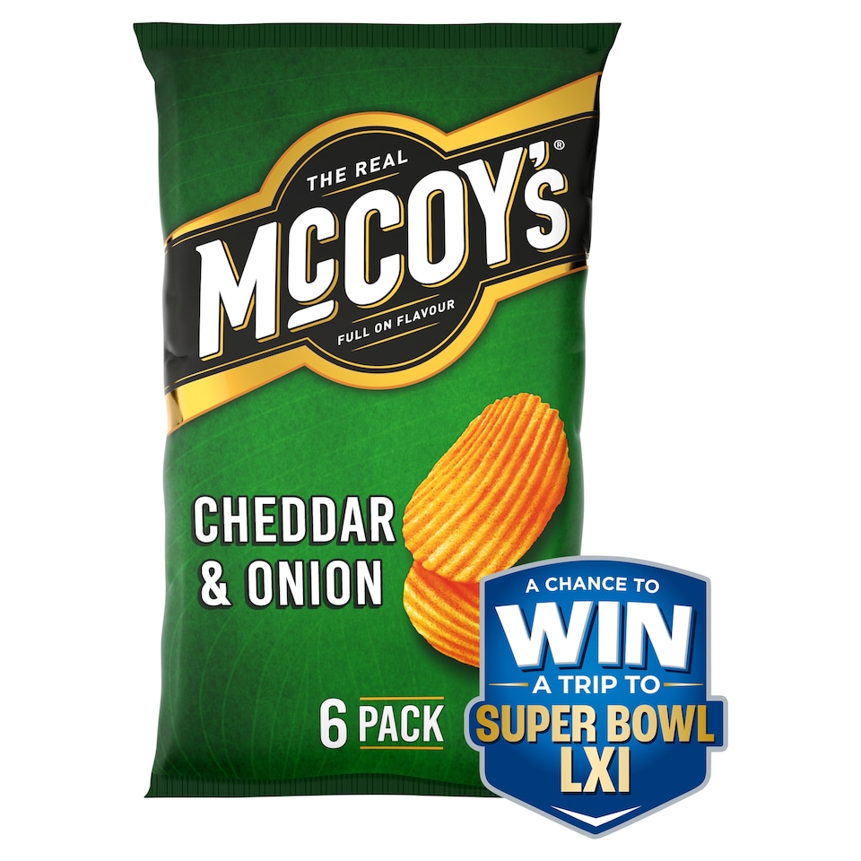 image 1 of McCoy's Cheddar & Onion Multipack Crisps 6x25g