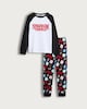 image 1 of Netflix Stranger Things Pure Cotton Slogan Pyjamas in Multi
