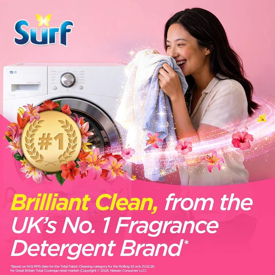 image 1 of Surf Tropical Lily Laundry Washing Detergent Powder 75 Washes 3750g