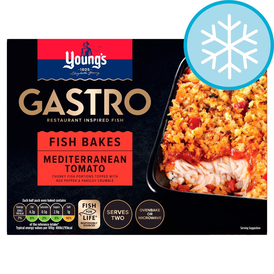 Youngs Gastro 2 Mediterranean Tomato Fish Bakes 340G
