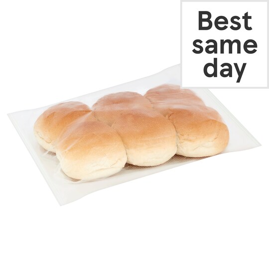 6 Pack Crusty White Rolls Tesco Groceries