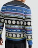 image 3 of Bullseye Knitted Christmas Jumper in Blue