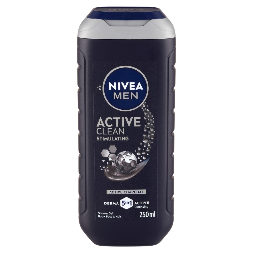 NIVEA MEN Active Clean Stimulating tusfürdő testre, arcra, hajra 250 ml  1. kép