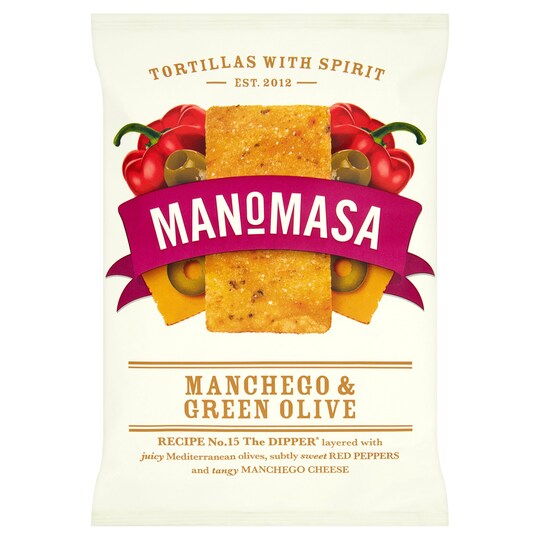 Manomasa Manchego And Olive Tortilla Chips 160G