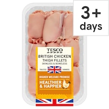 Tesco British Chicken Thigh Fillets 1Kg