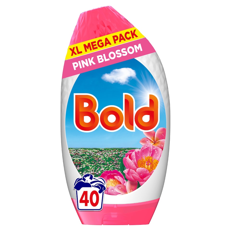 image 1 of Bold Pink Blossom Gel Laundry Detergent 40 Washes 1.32L