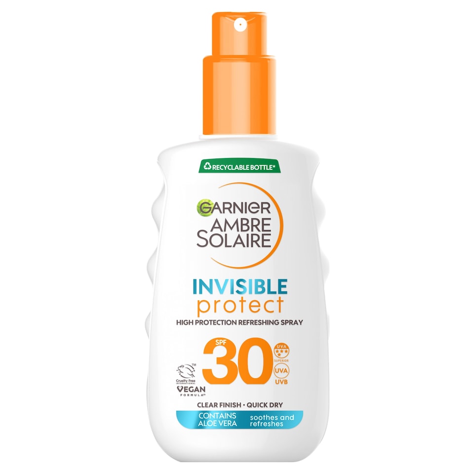 image 1 of Garnier Ambre Solaire Invisible Protect Spray Spf 50 200Ml