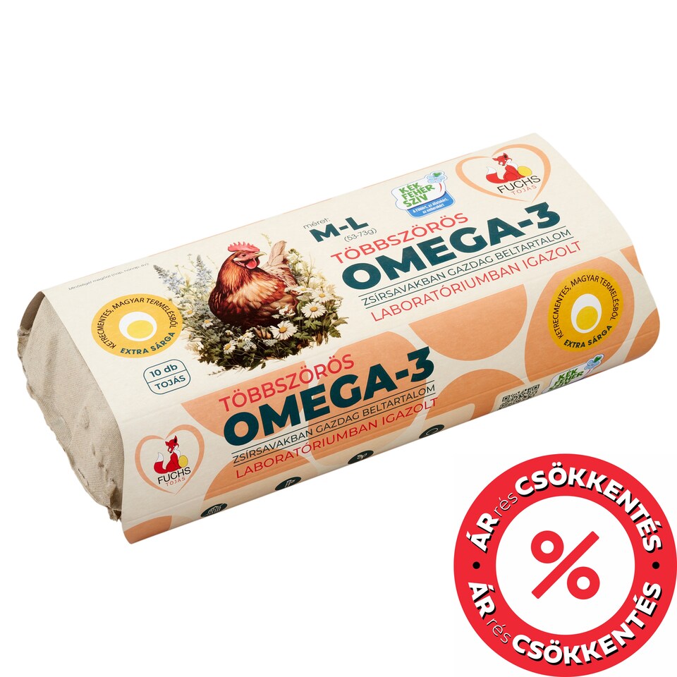 Fuchs extra sárga tojás M-L 10 db