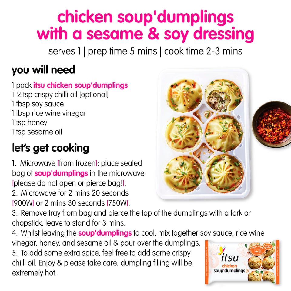 image 1 of itsu chicken soup dumplings 168g