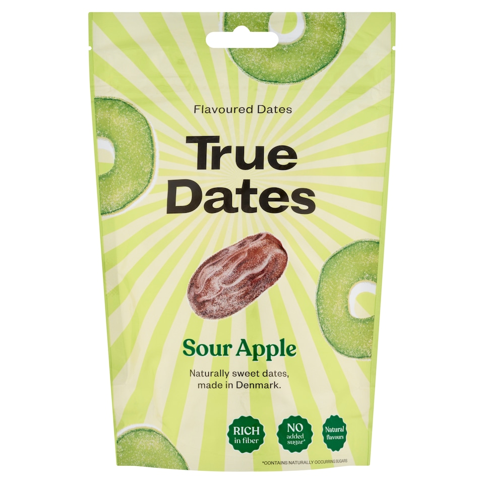 True Dates Pitted Dates with Sour Apple Flavor 100g