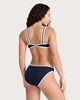 image 3 of F&F Textured Contrast Trim Co-ord Bikini Top in Navy
