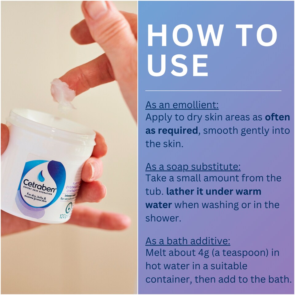 image 1 of Cetraben Dermatological Intense Moisturising Ointment 120g