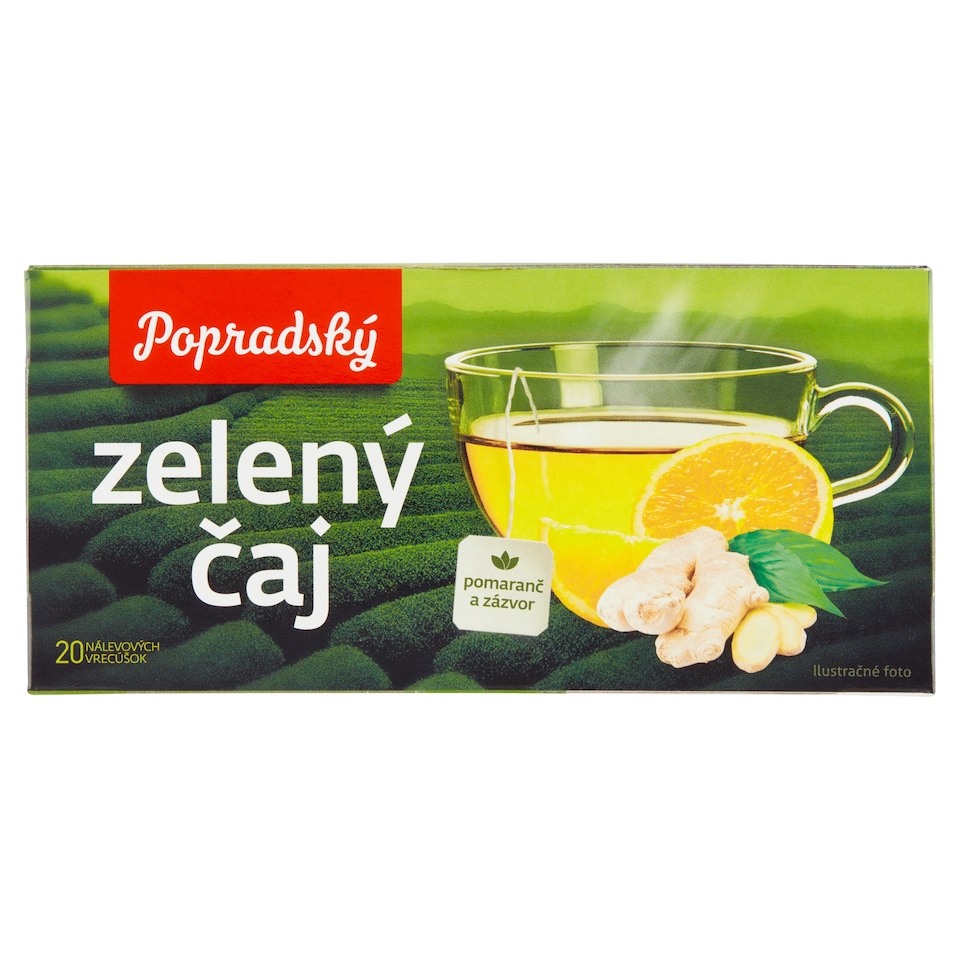 obrázok 1 z Popradský Zelený čaj pomaranč a zázvor 30 g