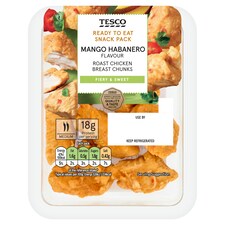 Tesco Mango Habanero Flavour Roast Chicken Breast Chunks 80g