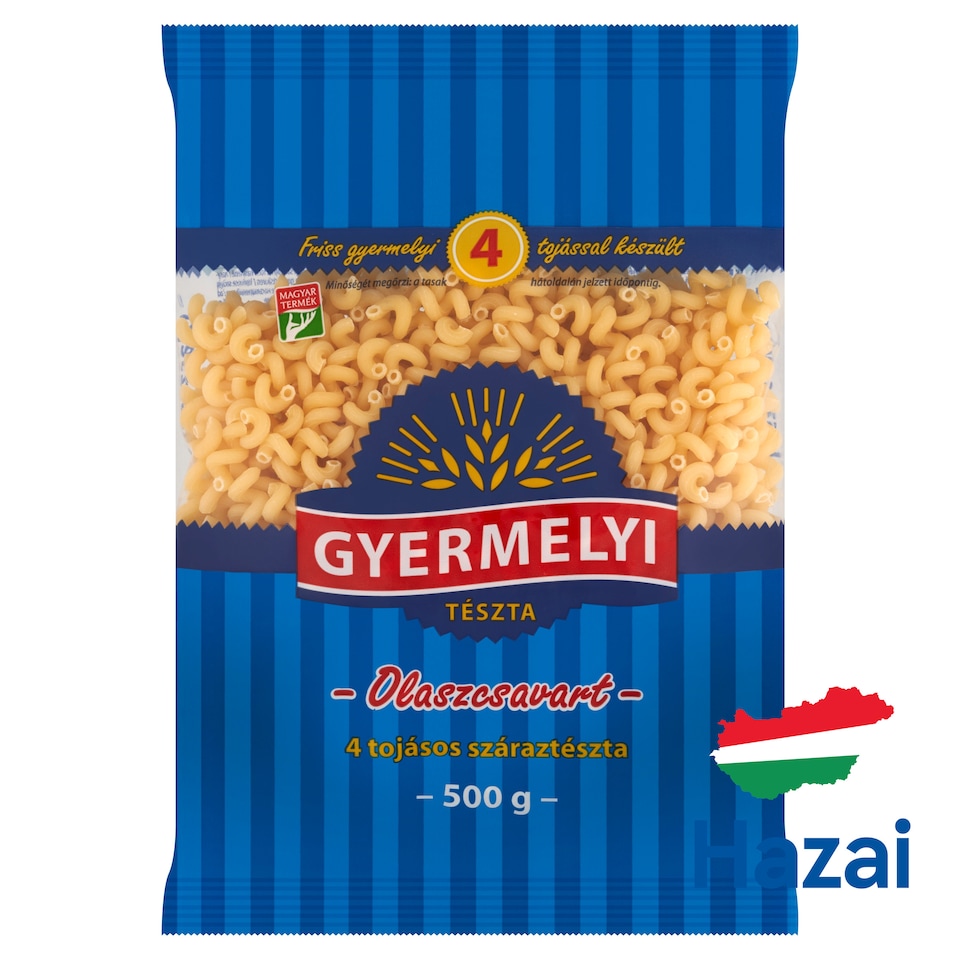 Gyermelyi olaszcsavart 4 tojásos száraztészta 500 g