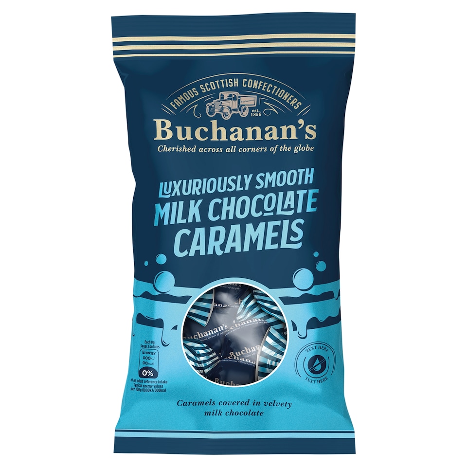 Buchanans Luxuriously Smooth Milk Chocolate Caramels 110g