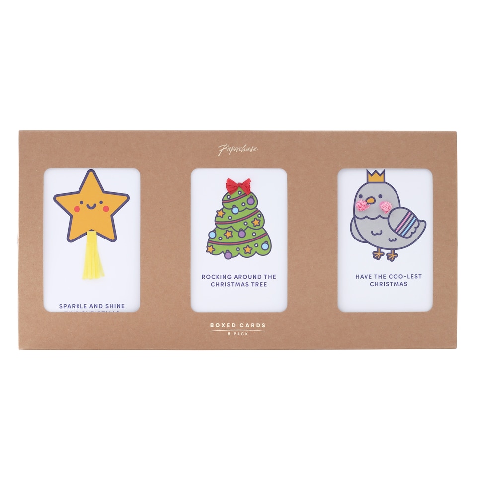 image 1 of Paperchase Kawaii Christmas Cards 6 Pack