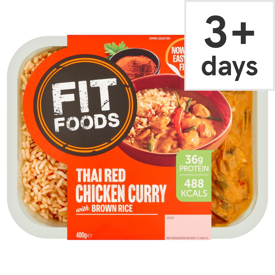 Fit Foods Thai Red Chicken Curry And Brown Rice 400G