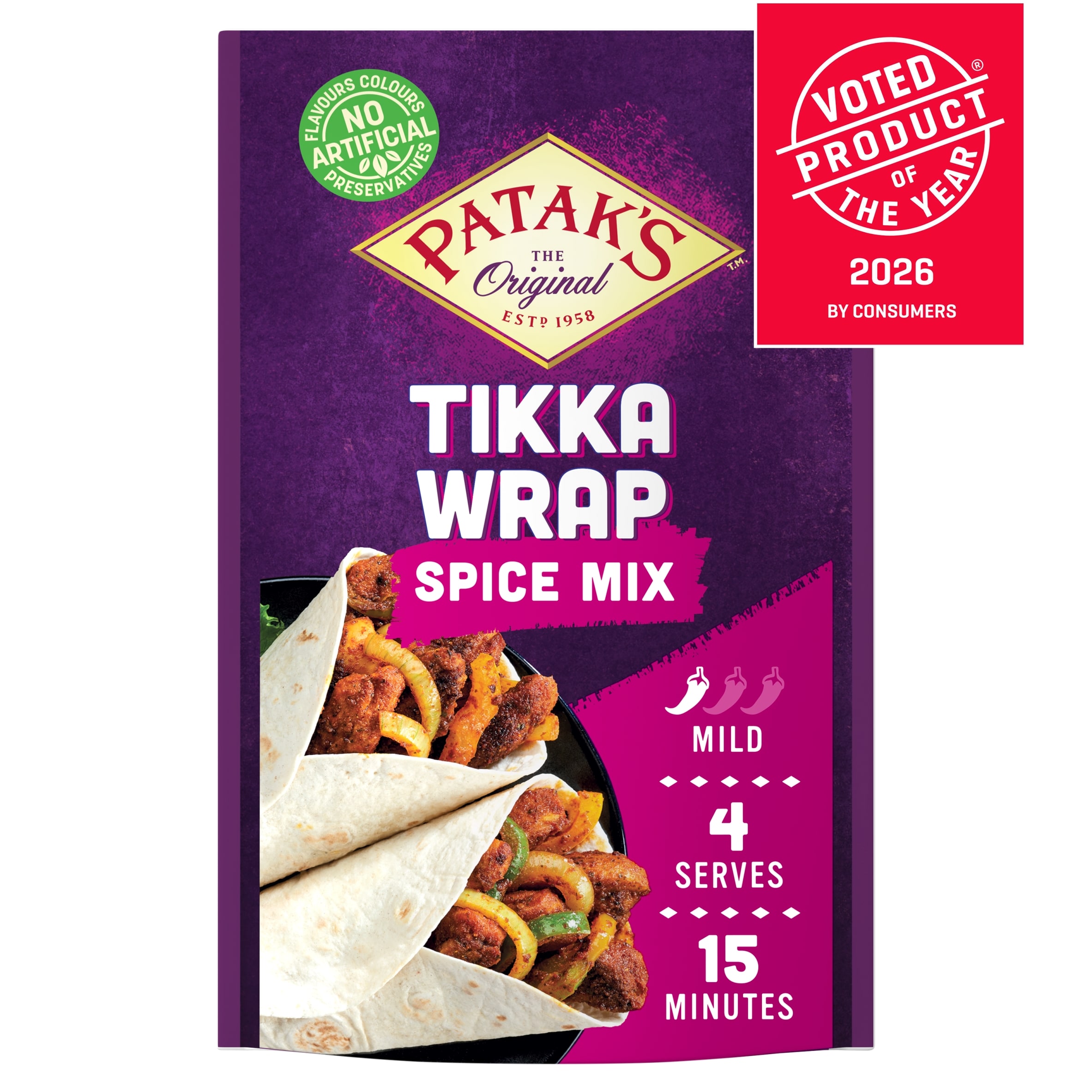 Patak's Indian Tikka Wrap Spice Mix Seasoning 25g