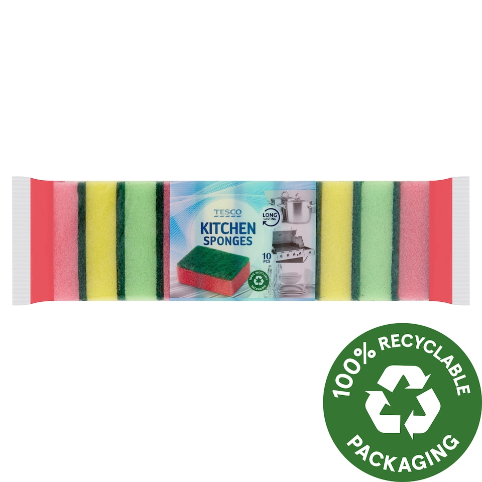 Tesco Kitchen Sponges 10 pcs