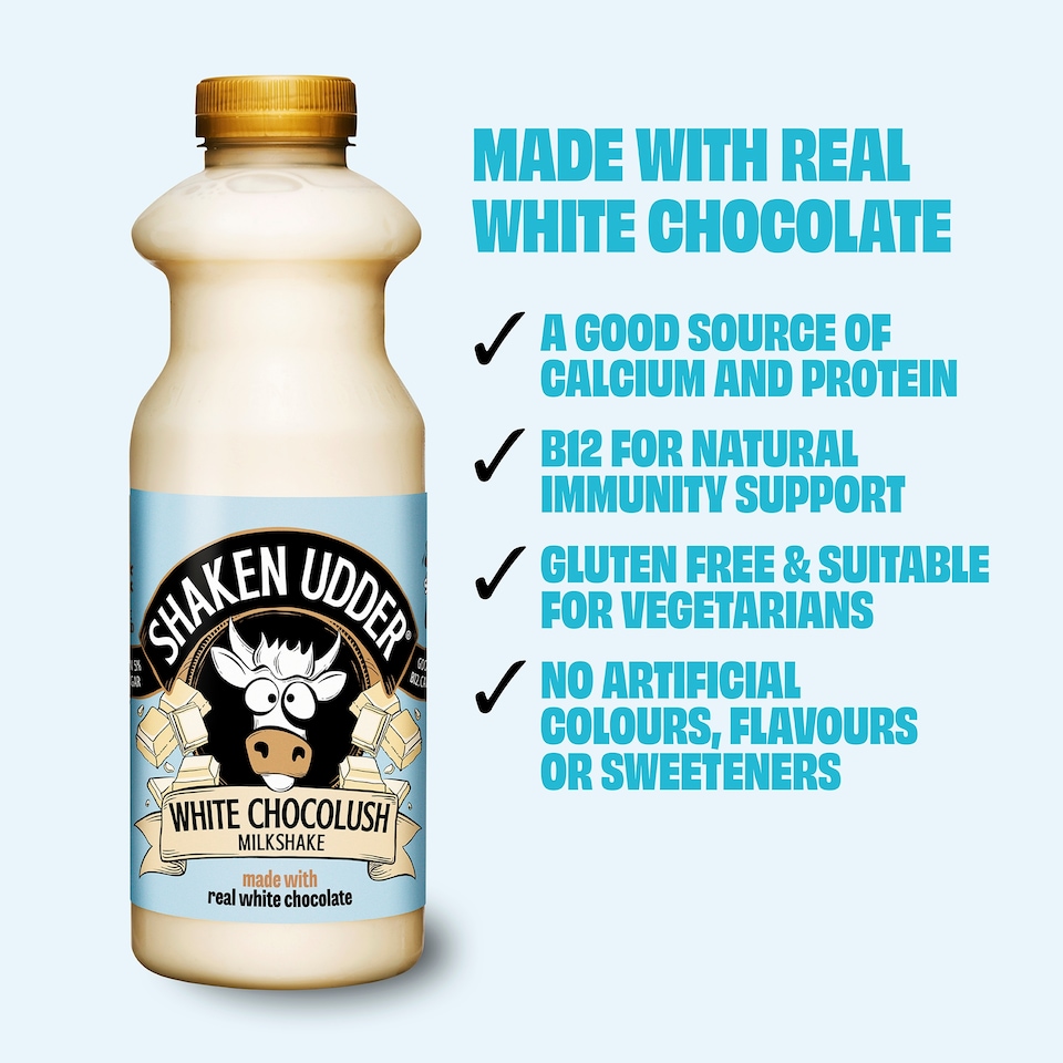 image 1 of Shaken Udder White Chocolush Milkshake 750ml