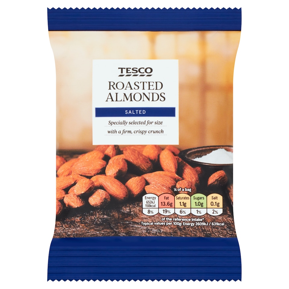 Tesco Roasted & Salted Almonds 100G