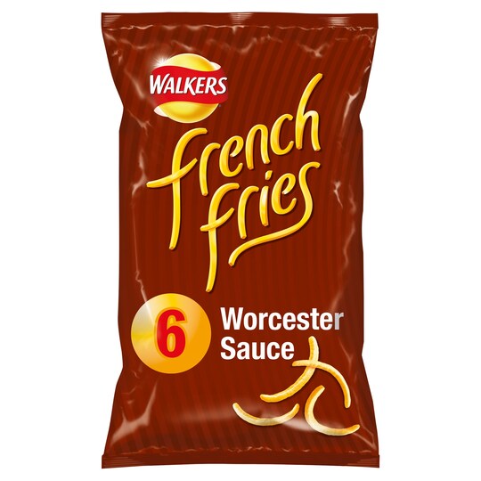 Walkers French Fries Worcester Sauce 6X18g Tesco Groceries