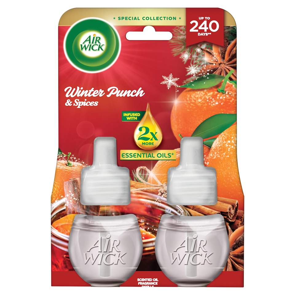 Air Wick tekutá náplň do elektrického osvěžovače vzduchu - Zimní punč DUO