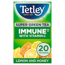 Tetley Super Green Immune Lemon & Honey 20S 40G