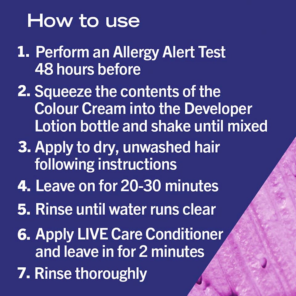 image 1 of Schwarzkopf Live Colour + Lift Permanent Hair Dye - Ultra Violet L76