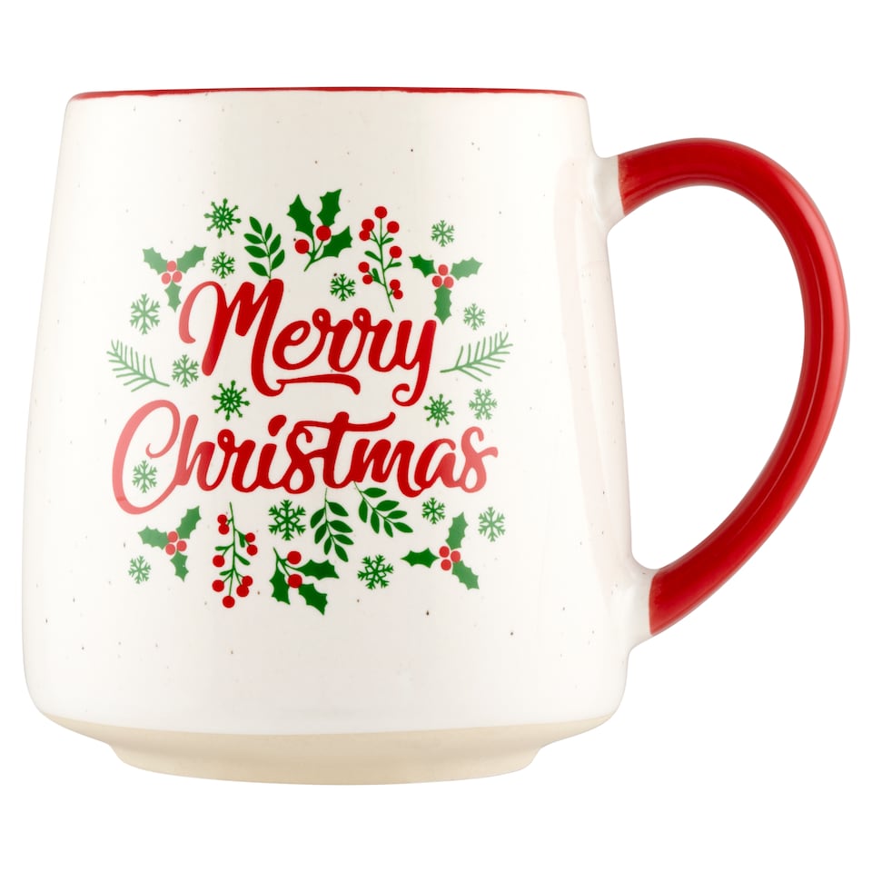 F&F Home Merry Christmas Red Mistletoe Mug