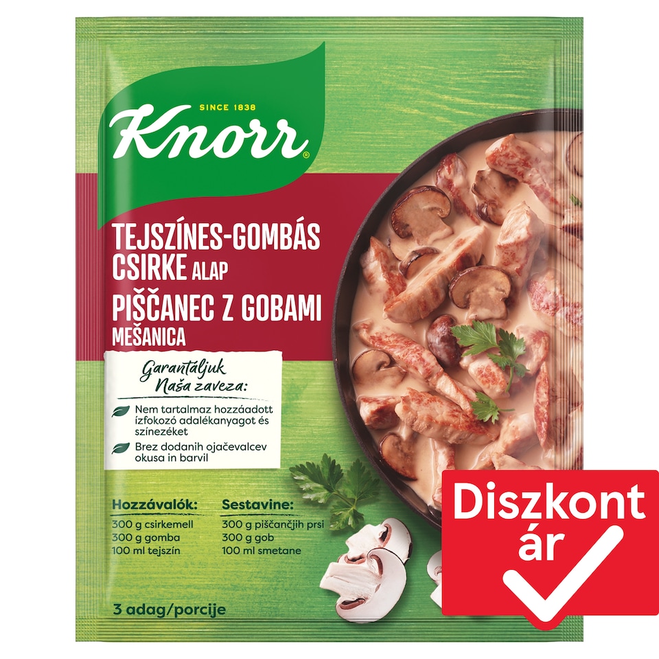 Knorr tejszínes-gombás csirke alap 33 g