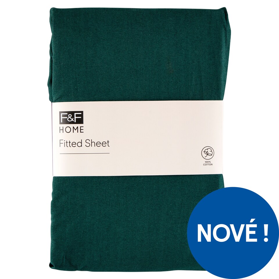 F&F Home Forest Green napínací prostěradlo 100 x 200 x 25 cm