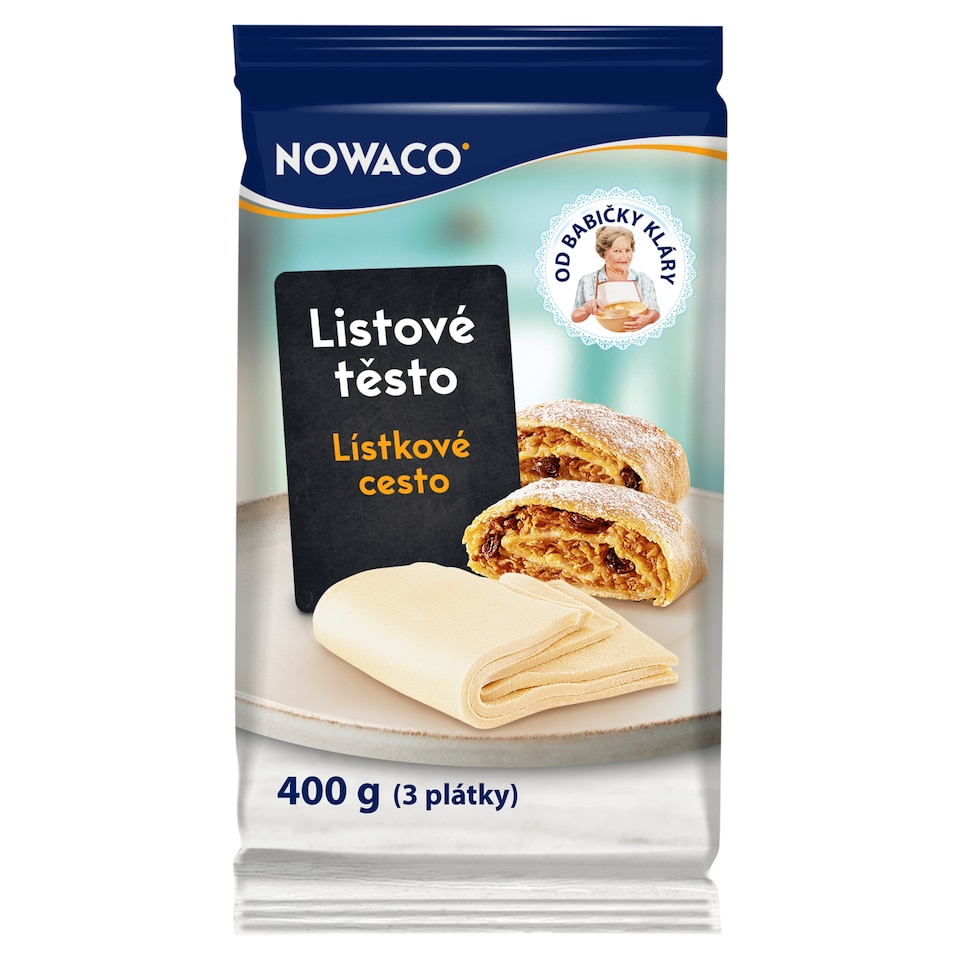 Nowaco Lístkové cesto 3 plátky 400 g