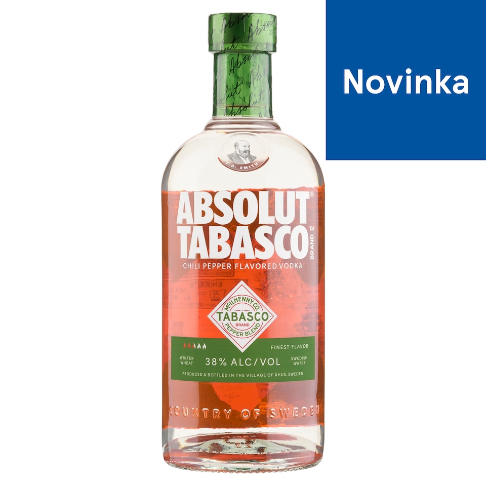 Absolut Tabasco vodka čili paprika 38 % 700 ml