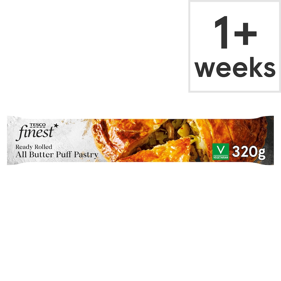 Tesco Finest Ready Rolled All Butter Puff Pastry 320g
