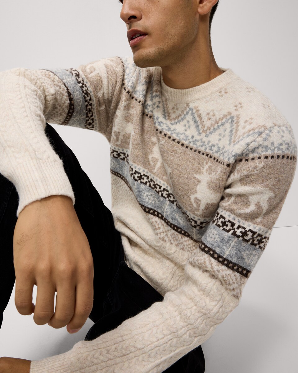image 1 of Christmas Reindeer Matching Family Jumper in Multi