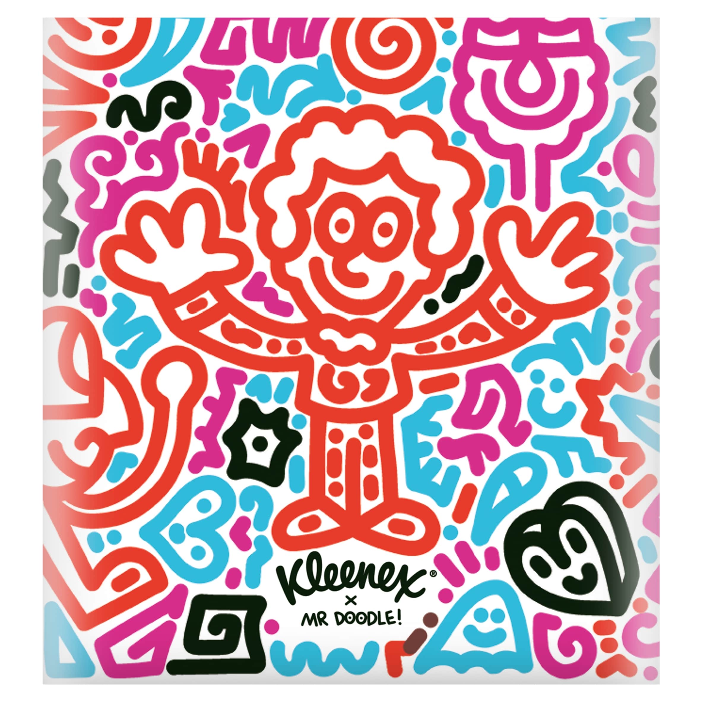 Kleenex Tissues Mr Doodle Design Cube Limited Edition – 48 Tissues per box